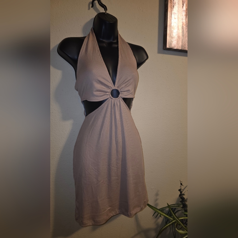 🤎🟤Hallowed out  Halter Dress